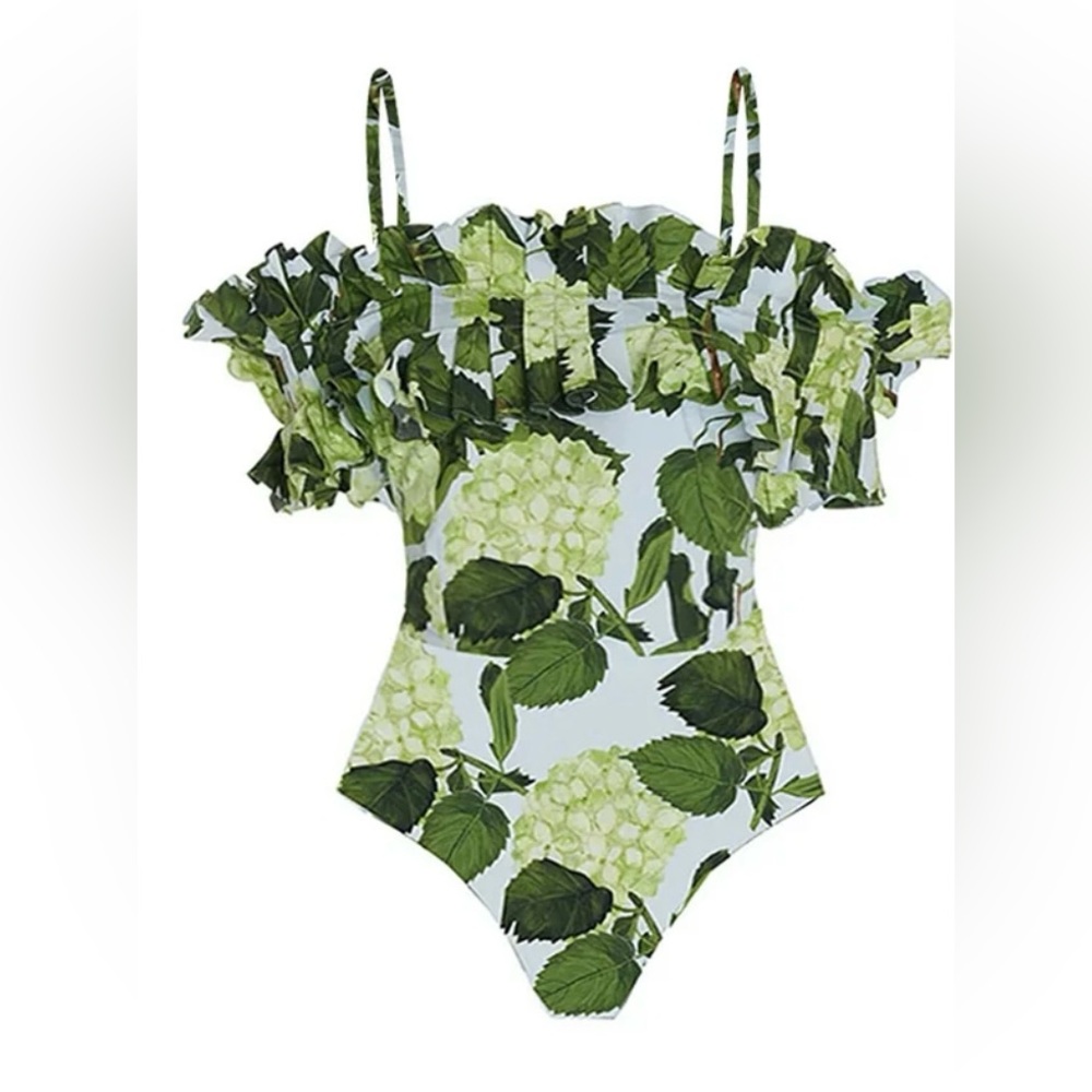ODOLDI Floral Ruffle One-Piece Swimsuit 🩱